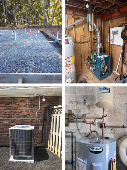 Our recent plumbing heating and electric projects in Northern Virginia